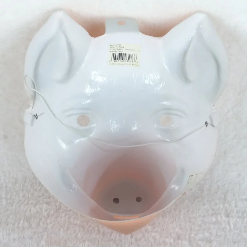 Pig Mask 1999 Halloween Novelty Party Face Cover Vintage Purge Rubies Costume Co
